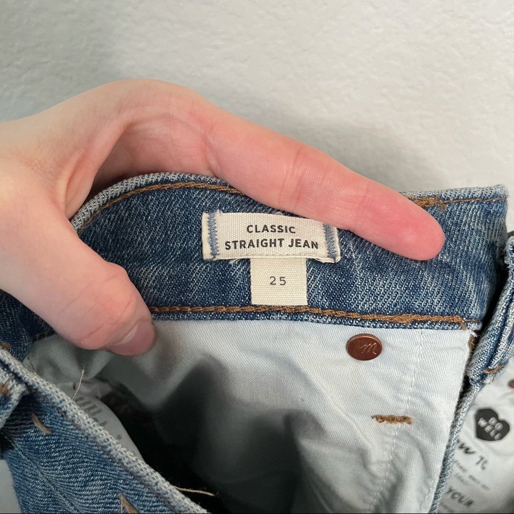 Madewell Classic Straight Leg High Rise Jeans 25 - Picture 4 of 14